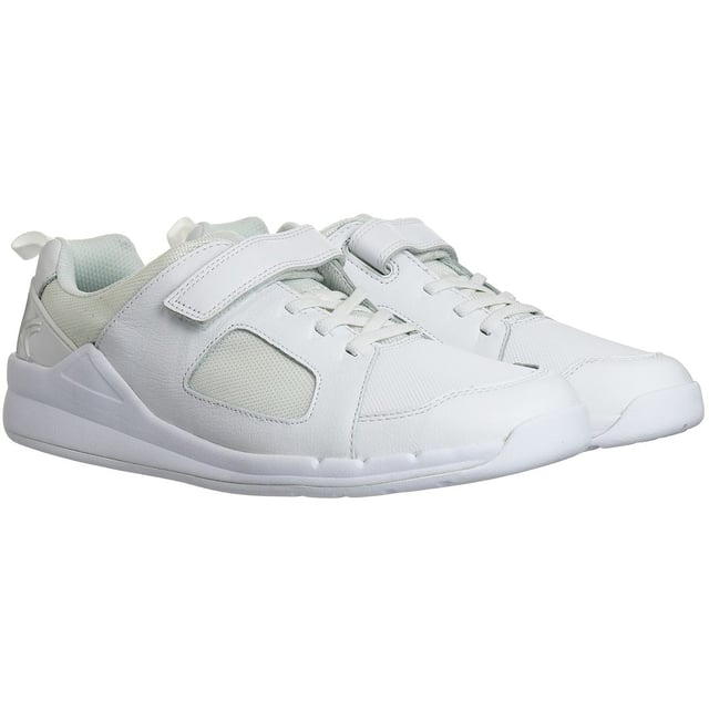 Clarks childrens cheap white trainers