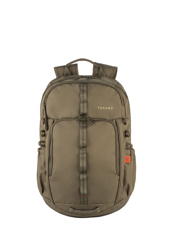 Unisex rugzak met ritssluiting. twee open binnenzakken. twee ritssluitingen aan de voorkant en twee open zijritsen met externe zakken. ontbrekende schouderband.  Handvat van gerecycled polyethyleentereftalaat. een binnencompartiment.  extern materiaal.  Binnenkant van gerecycled polyethyleentereftalaat. Afmetingen: 28,5x45,5x13,5 cm. Modeproduct