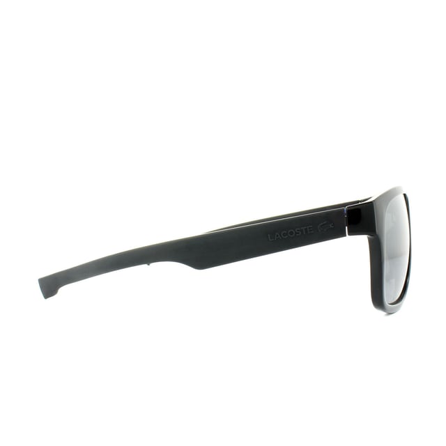Lacoste Sunglasses L817S 001 Black Grey Gradient have a strong squared off shape on this durable chunky frame which features the Lacoste logo and the famous croc emblem on the temples.