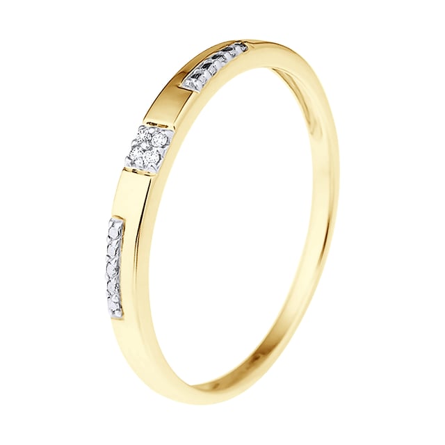 Alliance Diamonds 0,010 Cts - Quality HSi (Color H - Quality Si1) - Verkrijgbaar in maat 48 tot maat 60 - Yellow Gold 375 duizendste - 2 jaar garantie op fabricagefouten - Wordt geleverd in een presentatie geval met een certificaat van echtheid en een internationale garantie - al onze juwelen zijn gemaakt in Frankrijk.
