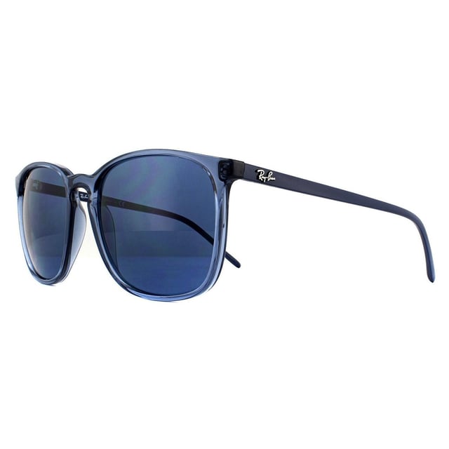 Ray-Ban Sunglasses RB4387 639980 Transparent Blue Blue Gradient are a simple slim design with a square shape and keyhole bridge design.