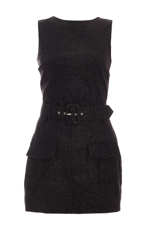 - Glitter finish - Round neckline - Skort style - Key hole back - Model height: 5'8" - Model wears uk 8 / us 4 / eur 36 - Always check the care wash label - Cool hand wash with mild detergent