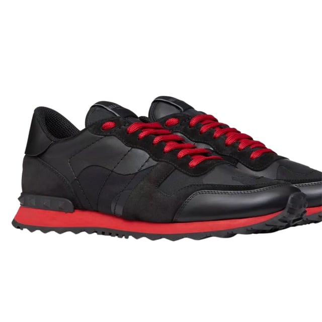 Valentino Low Rockrunner Black Sneakers