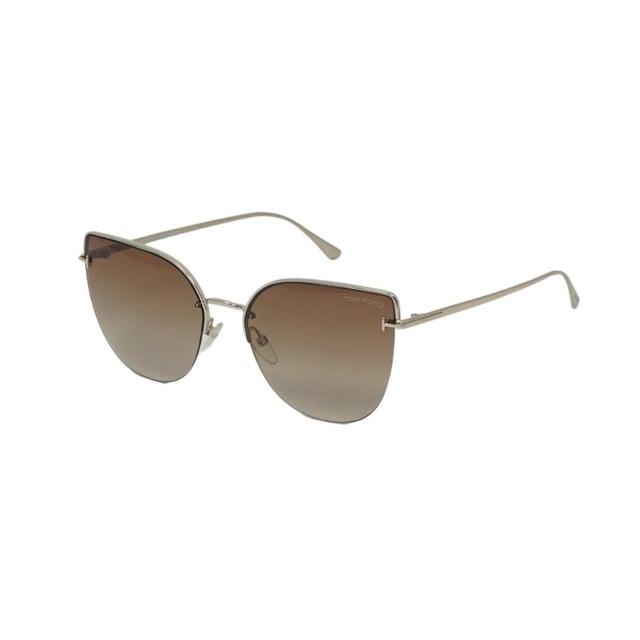 Tom Ford FT0652 28F Ingrid02 zonnebril. Lensbreedte = 60 mm. Breedte neusbrug = 17 mm. Armlengte = 135 mm. Zonnebrillen, zonnebrillenkoker, schoonmaakdoekje en onderhoudsinstructies zijn allemaal inbegrepen. 100% bescherming tegen UVA- en UVB-zonlicht en voldoet aan de Britse norm EN 1836:2005