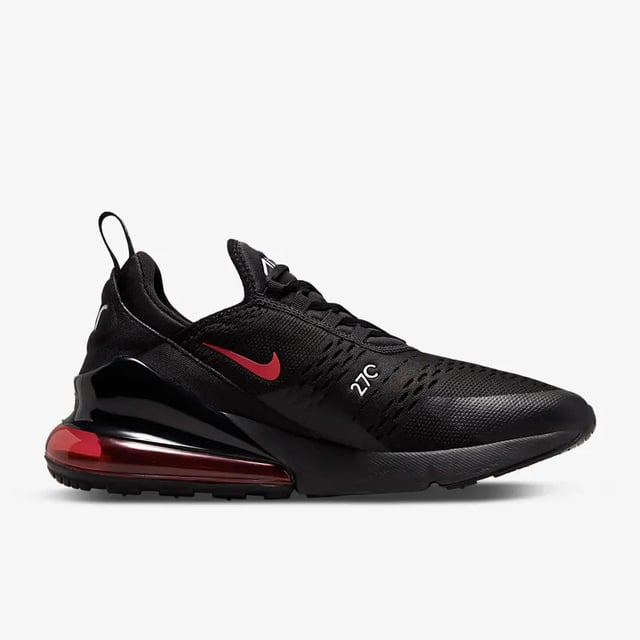 Nike Air Max 270 Trainers, Black/White/University Red