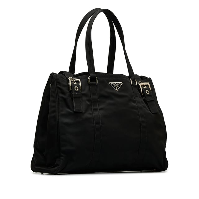 Vintage Prada Tessuto Tote Bag Black