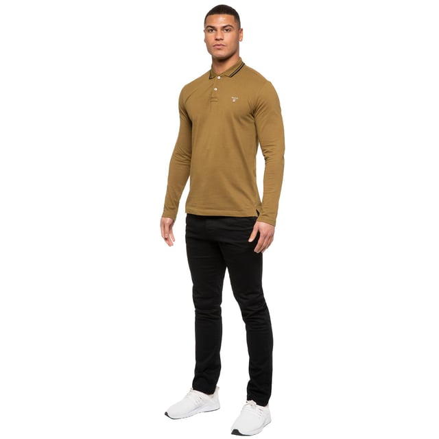 Long sleeve polo shirts for men with pocket clearance
