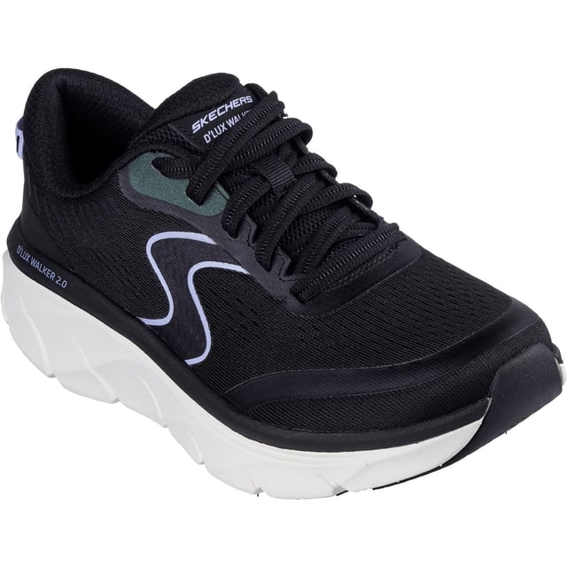 Geniet van langere wandelingen met goed gedempt comfort met Skechers Relaxed Fit: D'Lux Walker 2.0. Deze veganistische sportieve stijl heeft een technische mesh constructie met een dempende Skechers Air-Cooled Memory Foam binnenzool.
