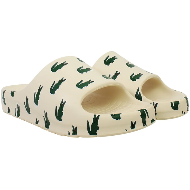 The Lacoste Serve Slide 2.0 223 3 SFA Women's Beige Sliders are a perfect blend of comfort, style, and practicality, making them ideal for casual wear, lounging, or poolside relaxation. With a neutral design and premium materials, these sliders are versatile for any laid-back occasion.
Â 
Key Features:
Ergonomic Footbed: 

Designed for all-day comfort and support, providing a snug and relaxed fit.


Durable Synthetic Strap: 

Features the iconic Lacoste crocodile logo embossed for a stylish, understated look.


Slip-On Design: 

Ensures easy on-and-off wear, ideal for leisure or quick outings.


Textured Rubber Outsole: 

Provides reliable grip and stability on wet and dry surfaces, ensuring safety in various settings.


Lightweight Build: 

Offers maximum comfort without added bulk, making them perfect for extended use.


Water-Resistant Materials: 

Well-suited for poolside or beach environments, withstanding water exposure without compromising durability.


Neutral Beige Colorway: 

A versatile and elegant shade that pairs seamlessly with casual or summer outfits.


Â 
The Lacoste Serve Slide 2.0 223 3 SFA Women's Beige Sliders are a stylish and functional choice for those seeking effortless comfort and modern design. Perfect for relaxing at home, poolside, or on vacation.