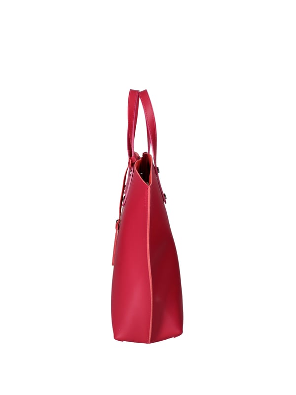 Bolso de mujeres con un solo compartimento sin forro en cuero Ruga genuino. Bolsa interna extraíble. Producto artesanal italiano. Hecho en Italia