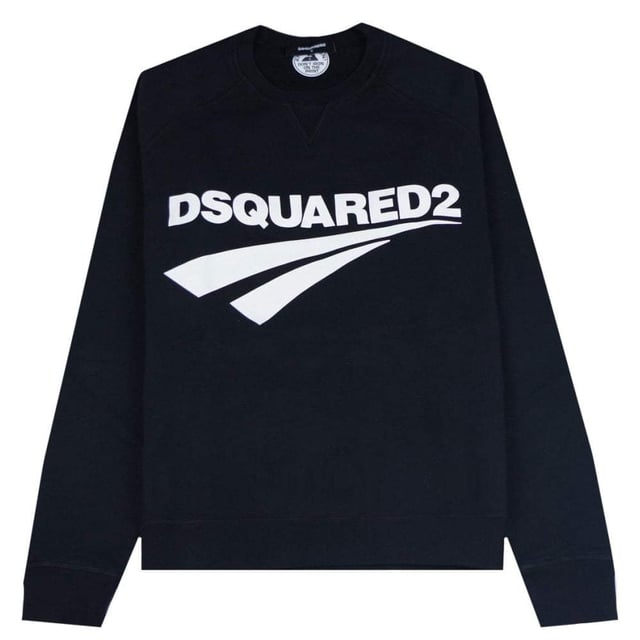 100% Cotton; Dsquared2 sweater;  Model: S74GU0451;  High quality manufactured;  Soft cotton;  Regular fit;  Crew neck, long sleeves;  Dsquared2 logo details