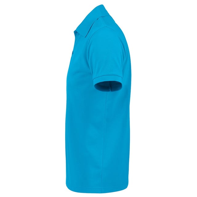 Taped neck. Reinforced shoulder seams. Three matching button placket. 1x1 rib knit collar and cuffs. Twin needle hem. Fabric weight: 200 gsm. Material: 65% Polyester 35% Ringspun Cotton. Chest (in): XS(35/36), S(36/38), M(38/40), L(41/42), XL(43/44), XXL(45/47), 3XL(47/49), 4XL(50/52), 5XL(53/55).