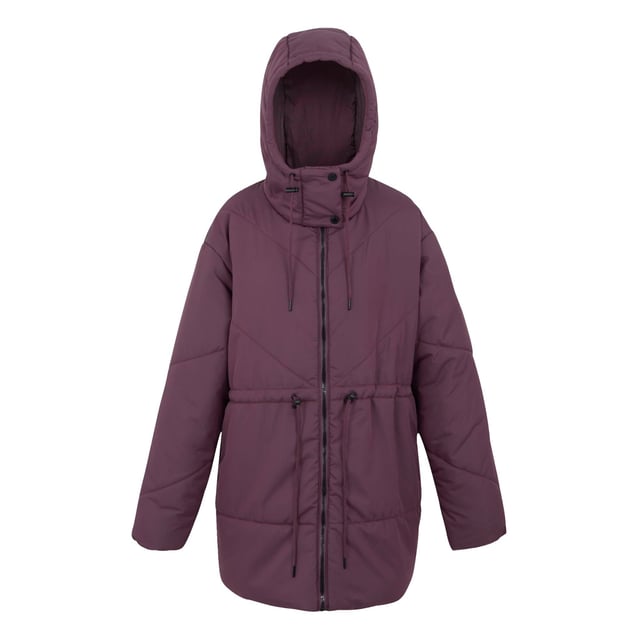 Shell: Polyester. Lining Material: 100% Polyester. Fabric: Baffled, Micro Taslan, Synthetic, Taslan. Lining: Taffeta. Design: Plain. Fabric Technology: DWR Finish, Insulating, Weather Resistant. Neckline: Hooded. Sleeve-Type: Long-Sleeved. Padded, Snug Fit. Cuff: Ribbed. Hood Features: Adjustable, Drawcord, Grown On Hood. Pockets: 2 Lower Pockets. Fastening: Full Zip, Stormflap. Waistline: Adjustable, Drawcord. Sustainability: Eco Friendly, Feather-Free, Made from Recycled Materials. 8 UK: 32 in. 10 UK: 34 in. 12 UK: 36 in. 14 UK: 38 in. 20 UK: 145 in. 22 UK: 48 in. 24 UK: 50 in. 26 UK: 52 in. 18 UK: 43 in. 16 UK: 40 in.