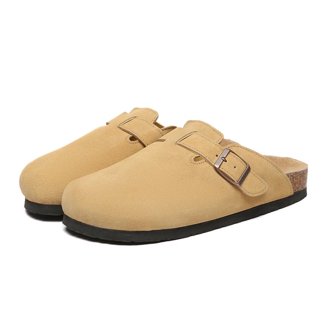 EVER AU Women Pintail Leather Comfort Clog Sandals - Camel Suede The Pintail Women Slides add a chic touch to any outfit. Meticulously crafted from premium oiled nubuck leather, they exude a timeless appeal and are meant to develop a unique, well-loved appearance over time.
Product No. EAU5004
Description: - Leather Upper - Cowhide Midsole - EVA Sole