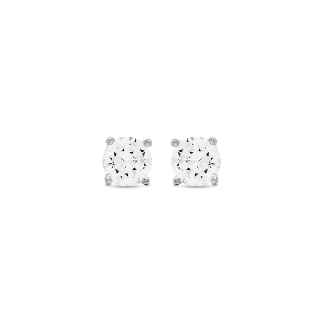 Pendientes básico de plata de ley 925 y circonita brillante con acabado en baño de rodio. Essential encarna la sencillez refinada, piezas atemporales con líneas suaves y el brillo adicional de las circonitas. Joyas básicas sin pretensiones que son perfectas para el uso diario, pero también pueden funcionar en ocasiones especiales.