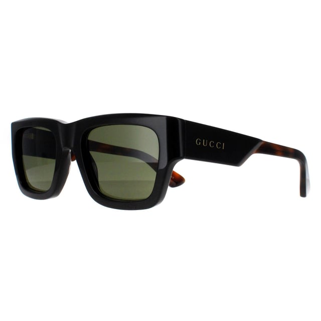 Gucci Square Mens Dark Brown with Havana Green GG1668S  Sunglasses feature a modern, square frame design that exudes confidence and contemporary elegance, perfect for both casual and upscale settings. The temples are adorned with Gucciâ€™s signature double-G logo, a hallmark of the brandâ€™s storied heritage and commitment to superior craftsmanship. With lenses that provide optimal UV protection, the GG1668S model ensures wearers enjoy both style and comfort.