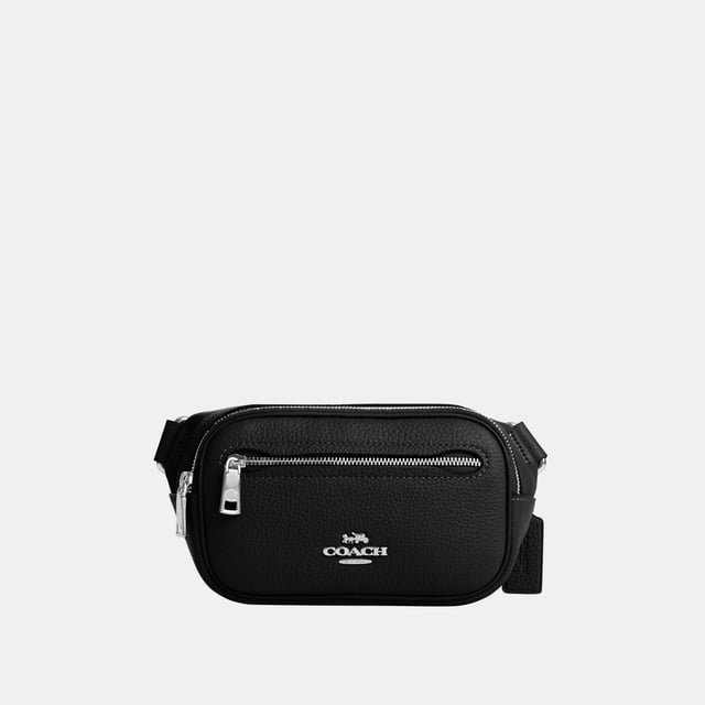 Elias Mini Belt Bag in Pebbled Leather Length 21.5cm,  Width 5.5cm, Height 11.5cm