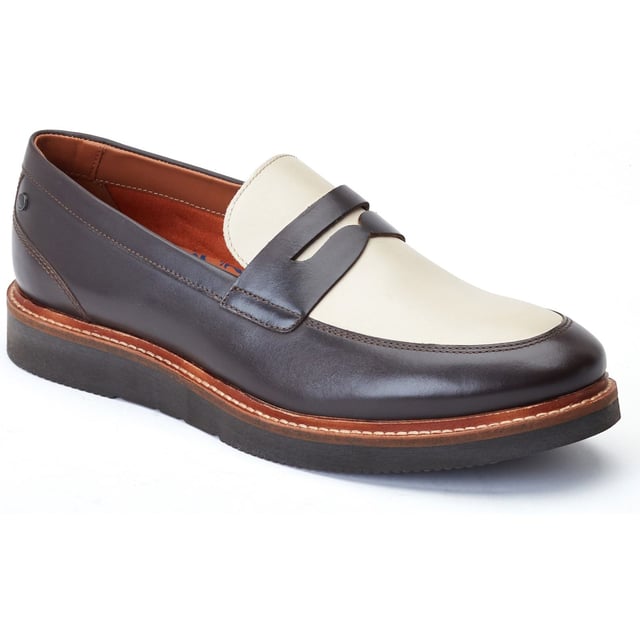 A contemporary take on classic style, the Sid Combo loafer from Base London features contrasting leather panelling for a striking addition to your outfit. Complete with Ortholite footbed and a wedge sole, Sid is your stylish compadre for the season.