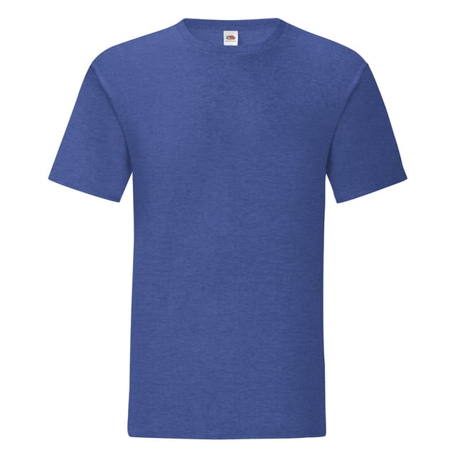 Pack of 5. With a soft touch, fashion fit and 1x1 ribbed collar. Also includes a taped neck with a tear out label, tubular body and twin needle sleeves and hem. Sizes (chest to fit):  S (35-37), M (38/40), L (41/43), XL (44/46), XXL (47/49), 3XL (50/52), 4XL (53/55), 5XL (56/58). Material: 100% ringspun combed cotton.