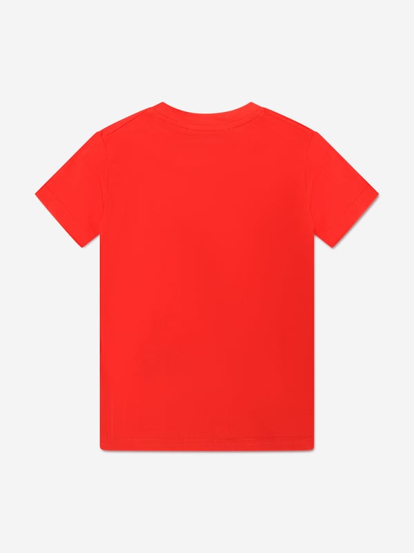 Jongens en meisjes, maak kennis met het oranje Dsquared2 Kids Icon T-shirt! Gemaakt van 100% katoen, heeft dit casual T-shirt een levendige oranje kleur en iconische branding voor een stijlvolle uitstraling. Perfect voor alle seizoenen, het ziet er geweldig uit in combinatie met elke outfit. De perfecte aanvulling op zijn/haar garderobe, haal het nu en voeg wat stijl toe aan hun kledingkast.·  Dsquared2 Kids·  Gemaakt in Italië·  Gelegenheid: Casual·  Print