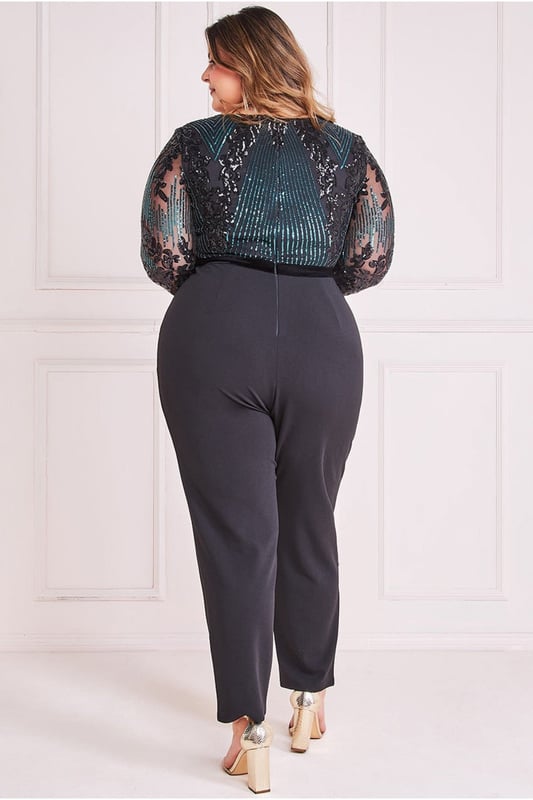 Michael kors sequined online mesh jumpsuit