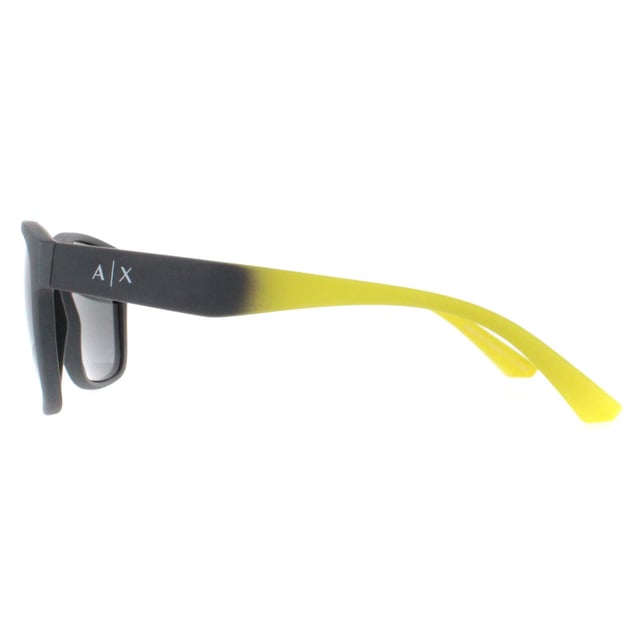 Armani Exchange Square Mens Matte Grey Grey Mirror Silver AX4135S  Sunglasses feature a sleek, modern frame design crafted from high-quality acetate, ensuring both durability and a lightweight, comfortable fit. The lenses provide full UV protection, safeguarding your eyes while offering exceptional visual clarity. The AX4135S model is characterized by its distinctive detailing and clean lines, embodying the chic, edgy aesthetic that Armani Exchange is renowned for.