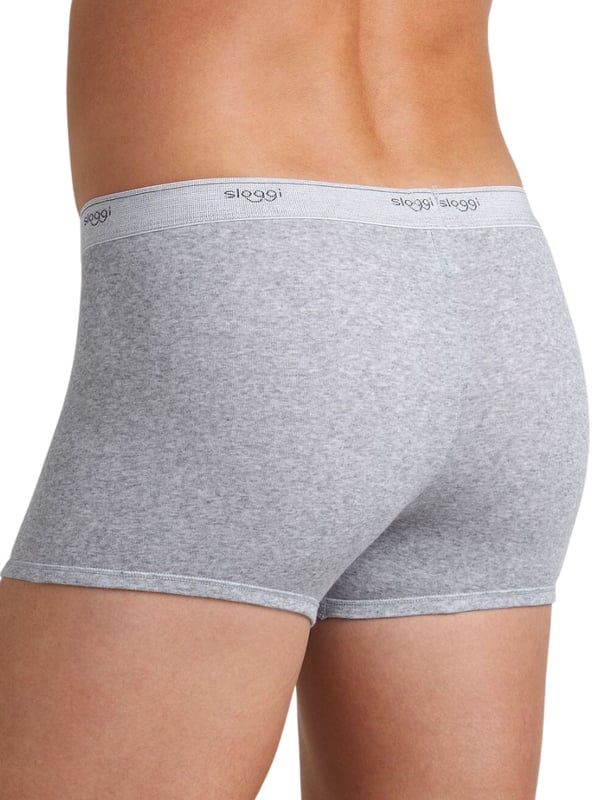 Sloggi Mens Basic Shorts C2P. Pack of 2. Cotton rich underwear with an elasticated waistband and terry lining. This product is machine washable.