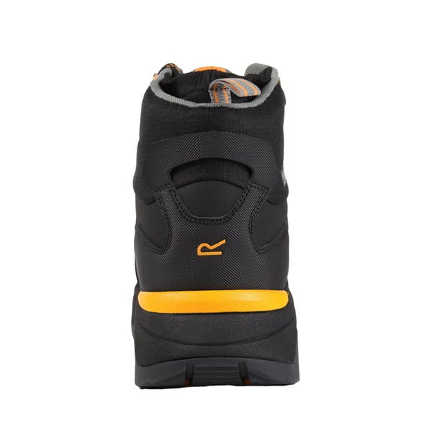 Upper: Synthetic Nubuck. Insole: Anti-Static, Foam, Recycled. Midsole: Cushioned, EVA (Ethyl Vinyl Acetate), Penetration Resistant. 4 Eyelets. Anti Scuff Toe, Elasticated Cuffs, Internal Membrane Liner, Metal & Nylon Ripstop Collar, Moulded Toe Cap, Sealed Seams. Fabric Technology: Breathable, Waterproof. Flat Heel. Design: Contrast Detail, Logo, Text. Toe Style: Composite Toecap. Conforms to Safety Standard: EN20345:2011 S3. Fastening: Lace Up.