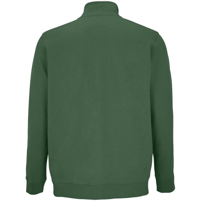 Materialzusammensetzung (%): 80% Baumwolle, 20% Recyceltes Polyester. Gewebe: angeraute Fleece-Innenseite. Design: Unifarben. GSM (Gramm pro Quadratmeter): 280. Durchgehender Reißverschluss, Kunststoffreißverschluss. Überschnittene Schulter, Jersey Halbmond, Etikett innen, Ausschnitt mit Band, Größenetikett ohne Markennamen. Länge: Full. Taschenart: Zwei Seitentaschen. Nachhaltigkeit: ACCORD, Amfori-Freigabe, BSCI, Fair Wear geprüft, Aus recyceltem Material, Oeko-Tex Standard 100 zertifiziert, PETA-geprüftes Vegan, REACH, SAC Genehmigt. Langärmlig. Bündchen: gerippt. Saum: gerippt. Stehkragen.