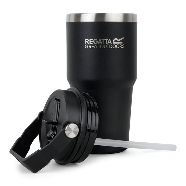 Material: 304 Stainless Steel. Durable. Carry Handle, Double Wall, Flip Up Straw, Insulated, Keeps Drinks Cold For 12 Hours, Keeps Drinks Warm For Up To 6 Hours, Leakproof, Non-Slip Base, Rubber Base, Thermulate Insulated. Design: Logo, Plain. Capacity: 0.6L.