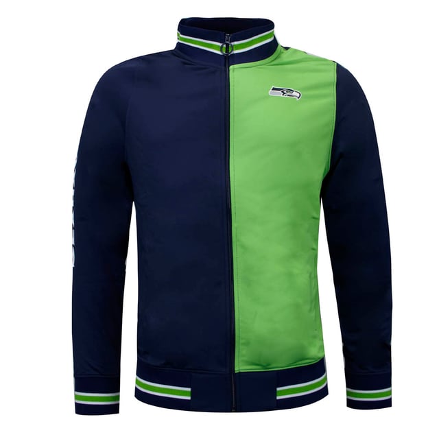 Fanatics Mens Seattle Seahawks Bomber Jacket Zip Up Track Top 1576MNVY5LWSEA