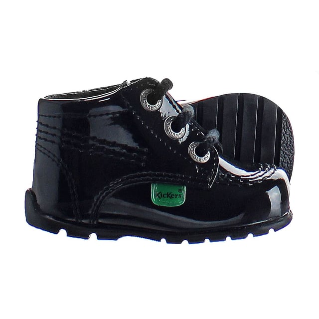 Kickers Kick Hi B Core Lace-Up Negro Otro Cuero Botas Niños 1 KF0000423BXW