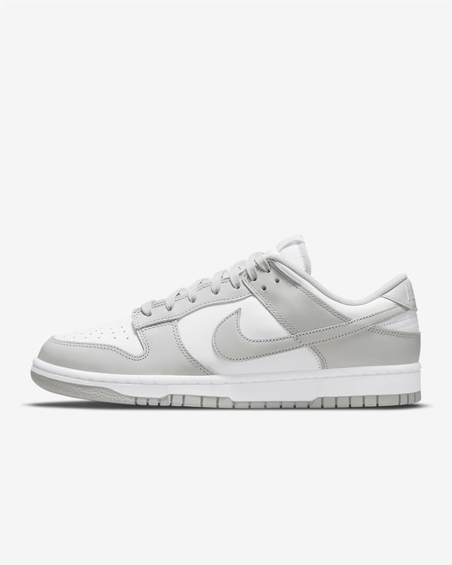 TRUE TO YOUR CREW.
Created for the hardwood but taken to the streets, the Nike Dunk Low Retro returns with crisp overlays and original team colours. This basketball icon channels '80s vibes with premium leather in the upper that looks good and breaks in even better. Modern footwear technology helps bring the comfort into the 21st century.
Benefits
Premium leather in the upper has the perfect sheen and breaks in beautifully.
The modern foam midsole offers lightweight, responsive cushioning.
A padded, low-cut collar adds a sleek look that feels comfortable.
Bold colour-blocking throws it back to the original colourway inspiration: college team colours.
The rubber outsole with classic hoops pivot circle adds durability, traction and heritage style.
Product Details
Low-cut collar
Foam insole
Perforations on the toe
Colour Shown: White/Grey Fog
Style: DD1391-103