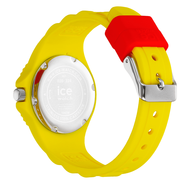 This Ice Watch Ice Hero - Yellow Spy Analogue Watch for Child is the perfect timepiece to wear or to gift. It's Yellow 30 mm Round case combined with the comfortable Yellow Silicone watch band will ensure you enjoy this stunning timepiece without any compromise. Operated by a high quality Quartz movement and water resistant to 10 bars, your watch will keep ticking. Thanks to its ultra-soft silicone strap and its bright colour, it will bring a fashionable and modern touch to all your outfits! The choice is yours! High quality 17 cm length and 13 mm width Yellow Silicone strap with a Buckle Case diameter: 30 mm,case thickness: 10 mm, case colour: Yellow and dial colour: White