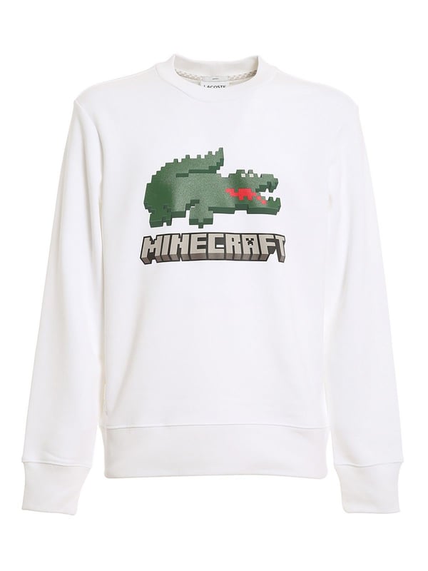 Lacoste Unisex Minecraft Pixel Art Long Sleeve Sweatshirt in