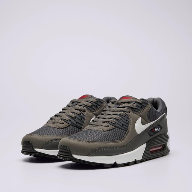 Nike Air Max 90 Men’s Trainers in Iron Grey/White/University Red