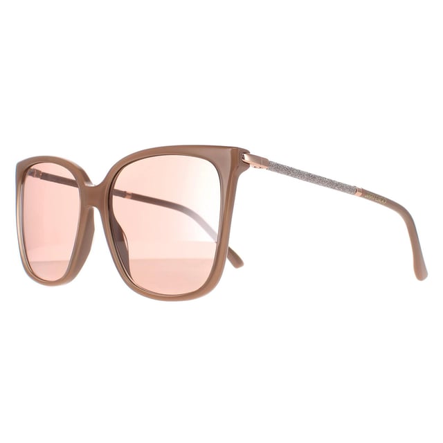 Jimmy Choo Square Womens Nude Pink Flash Silver Mirror SCILLA/S  Sunglasses are a modern square frame, enhancing your facial features while providing optimal sun protection. The high-quality acetate material used in their construction ensure durability and comfort, making them the ideal companion for both everyday wear and special occasions. The Jimmy Choo logo features on the slender temples for brand authenticity.