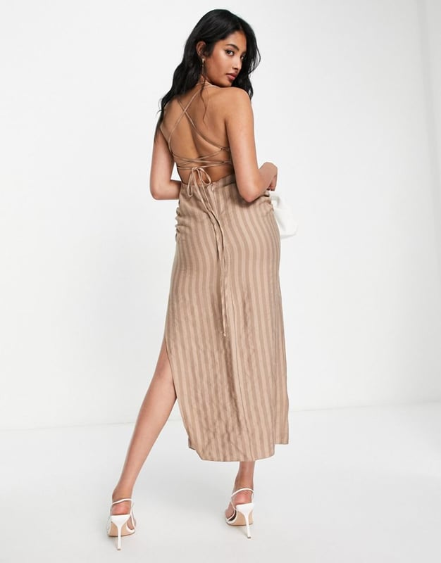 Fabrosanz: Luxe Mocha Drape Dress main image 1