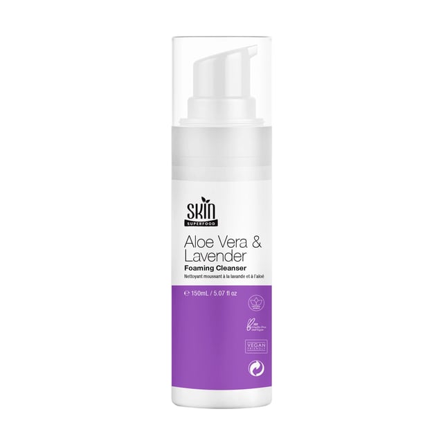 - Active, calming foam cleanser
- Thoroughly eliminates dirt, oil, impurities, and makeup
- Contains Aloe Vera, Lavender, and Licorice Root for various skin benefits

Our active, calming foam cleanser is 97.92% natural and embodies a liquid cleanser that becomes a generous, sumptuous foam designed to thoroughly eliminate dirt, oil, impurities, environmental contaminants, and makeup. Key ingredients Aloe Vera and Lavender contain intense anti-inflammatory, antimicrobial, and antioxidant properties; Aloe works to retain moisture in the skin barrier to prevent dehydration, and Lavender helps to balance the skin's natural pH levels as well as kickstarting the growth of new, healthy cells. A touch of Licorice Root is also added here to make use of its skin brightening powers. Incorporating this into your regimen can tackle pigmentation and scarring, supporting a more even tone with a supple appearance!