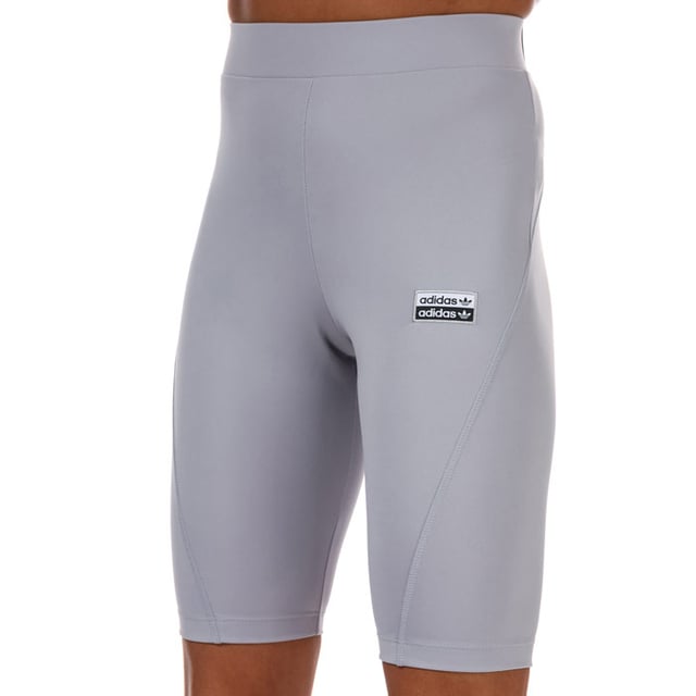 Womens adidas Originals R.Y.V. Short Tights in grey.- Elastic waist.- High-rise.- Flatlock stitching on cut lines.- Applique branding.- Interlock.- Tight fit.- 79% Polyester ( Recycled)  21% Elastane.  Machine washable. - Ref: GD3880
