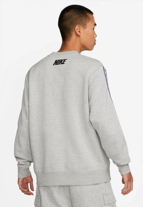 Nike Mens Fleece Sportswear Crew Neck Tracksuit in Grey