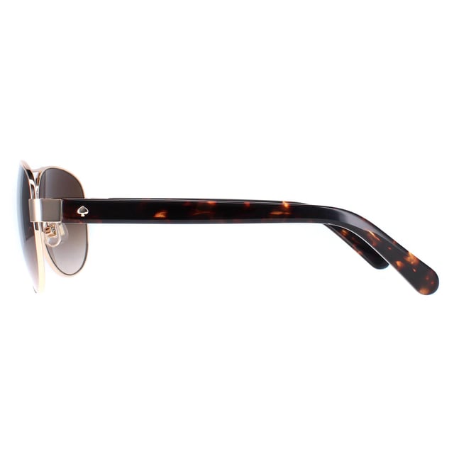 Kate Spade Aviator Womens Gold Havana Brown Gradient Dalia 2/S  Sunglasses are a stylish aviator frame, crafted from high-quality metal, ensuring durability and a comfortable fit. The Kate Spade logo features on the slender temples for brand authenticity.