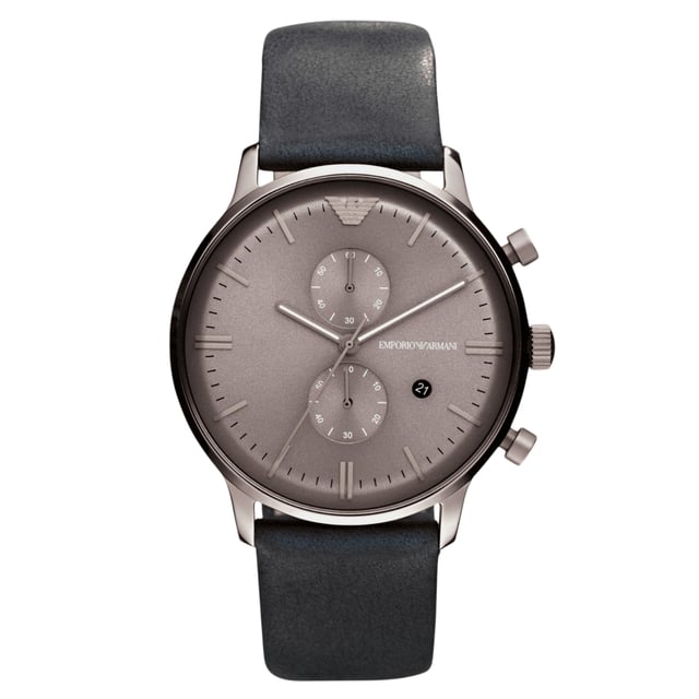 Emporio Armani AR0388 - Herrenuhr Quarz aus Edelstahl• Material: Edelstahl• Glas: Mineral• Armband: Leder• Farbe: Silber• Wasserbeständigkeit: 50 m (5 ATM)• Gehäusegröße: 43 mm