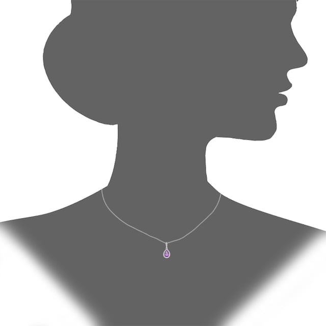 9K (375) White Gold: 1.13gr; # Diamond: 0.08ct; # Amethyst: 0.62ct