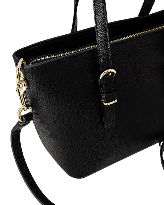 Brand: Tommy Hilfiger Jeans Gender: Women Type: Bags Season: Spring/Summer  PRODUCT DETAIL &bull; Color: black &bull; Fastening: with zip &bull; Size (cm): 19x28x11 &bull; Details: -handbag -with shoulder strap   COMPOSITION AND MATERIAL &bull; Composition: -100%  polyurethane