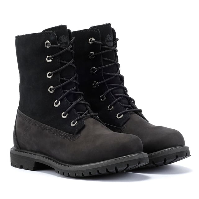 Step into ultimate comfort with these boots featuring a waterproof Premium Timberland® leather and ReBOTL™ fabric upper. Lined with cozy ReBOTL™ fabric faux fur and equipped with a waterproof membrane for all-weather protection. The anti-fatigue removable footbed ensures lasting comfort, while the durable rubber lug outsole provides superior traction.