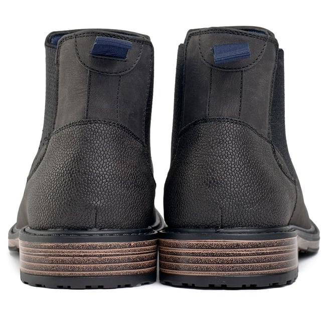 Botas Chelsea negras de Soletrader para hombre, fabricadas con material sintético y suela sintética. Incluyen: forro textil/sintético, suela exterior resistente y duradera y marca en la plantilla.