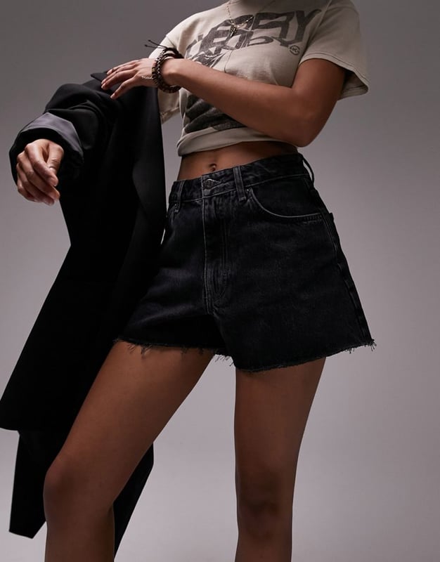 Black mom shorts topshop discount