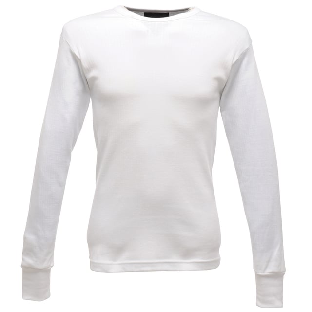 50% Polyester, 50% Cotton. Lightly brushed for maximum comfort. Long sleeved. Size - Chest to Fit S 37-38, M - 39-40, L - 41-42, XL - 43-44, XXL - 46-48. Fabric Polycotton Weight 220gsm