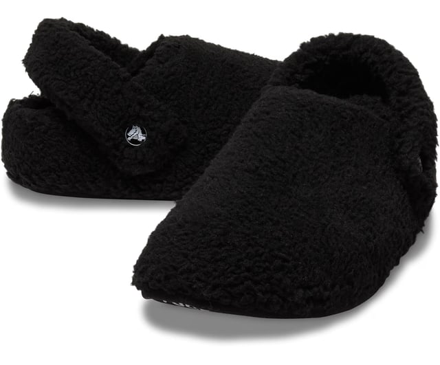 Embrace Ultimate Comfort with Classic Cozzzy Slipper inspired by the iconic Crocs Classic Clog design. Features cozy faux shearling fuzz from heel to toe, with a signature backstrap for secure fit. Enjoy soft, sink-in comfort with cushioned footbeds and a durable rubber outsole for traction.
